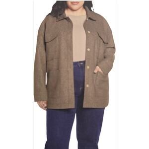 Banana Republic Ladies' Structured 4 Pocket Button Shacket Oversize Shirt jacket